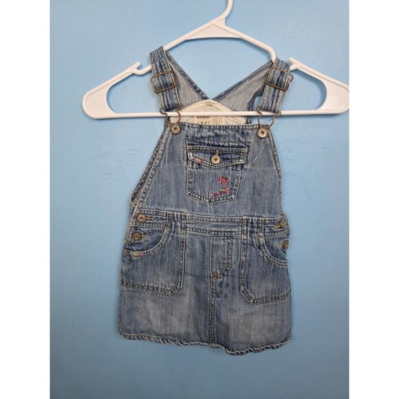 Oshkosh B’gosh Embroidered Vestbak Denim Dress Size 3T - Picture 1 of 6